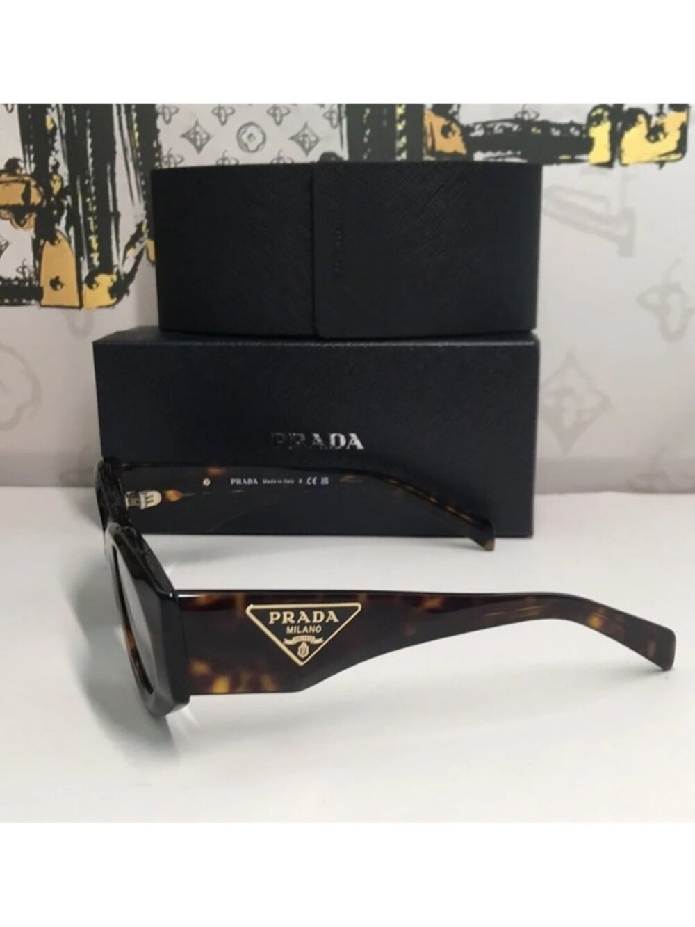 New Authentic Prada PR 20ZS Dark Brown Oval Ladies Sunglasses – 2AU06B 53 - Picture 10 of 14